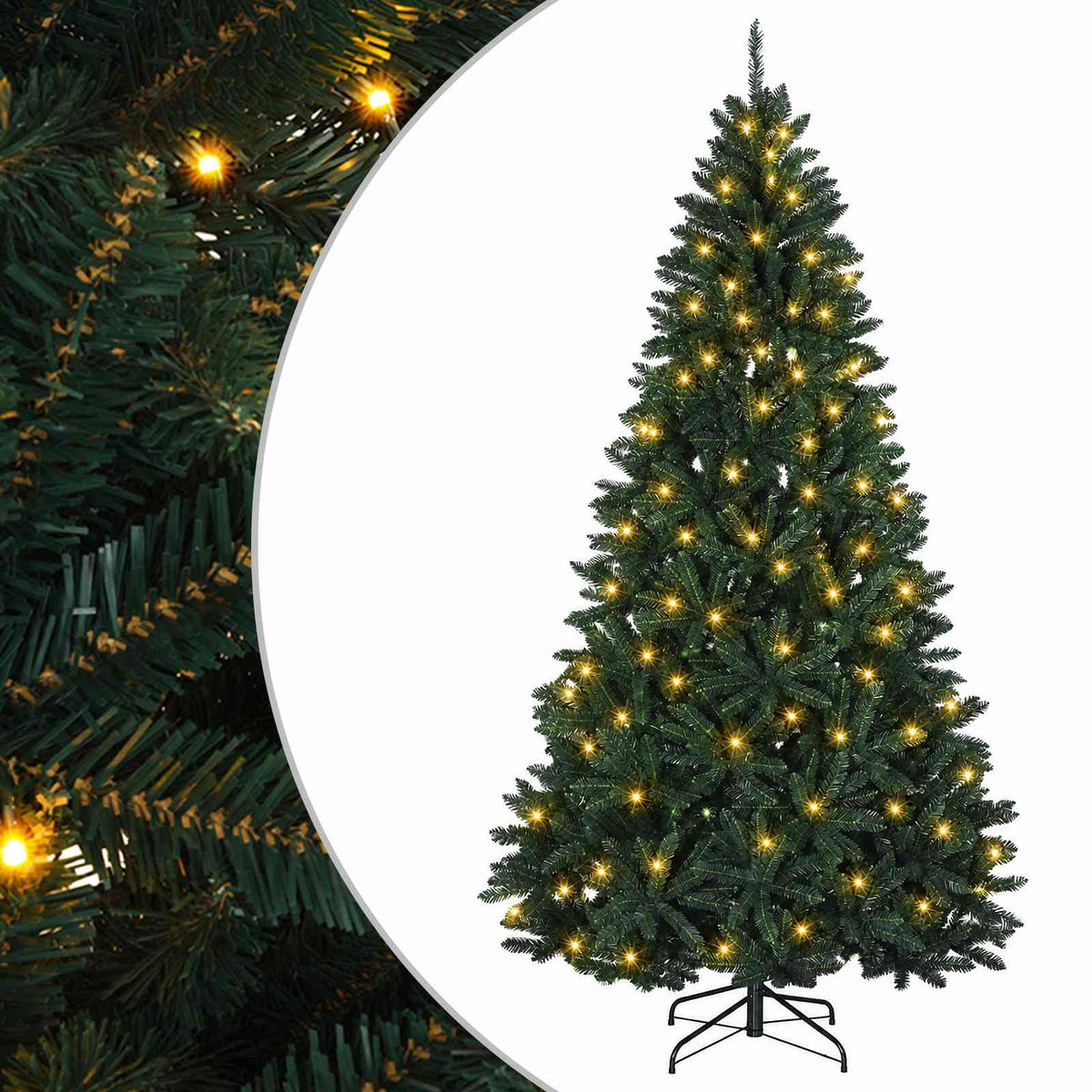 Dirbtinė Sulankstoma Kalėdų Eglutė 300 cm 1000 LED Šilta balta