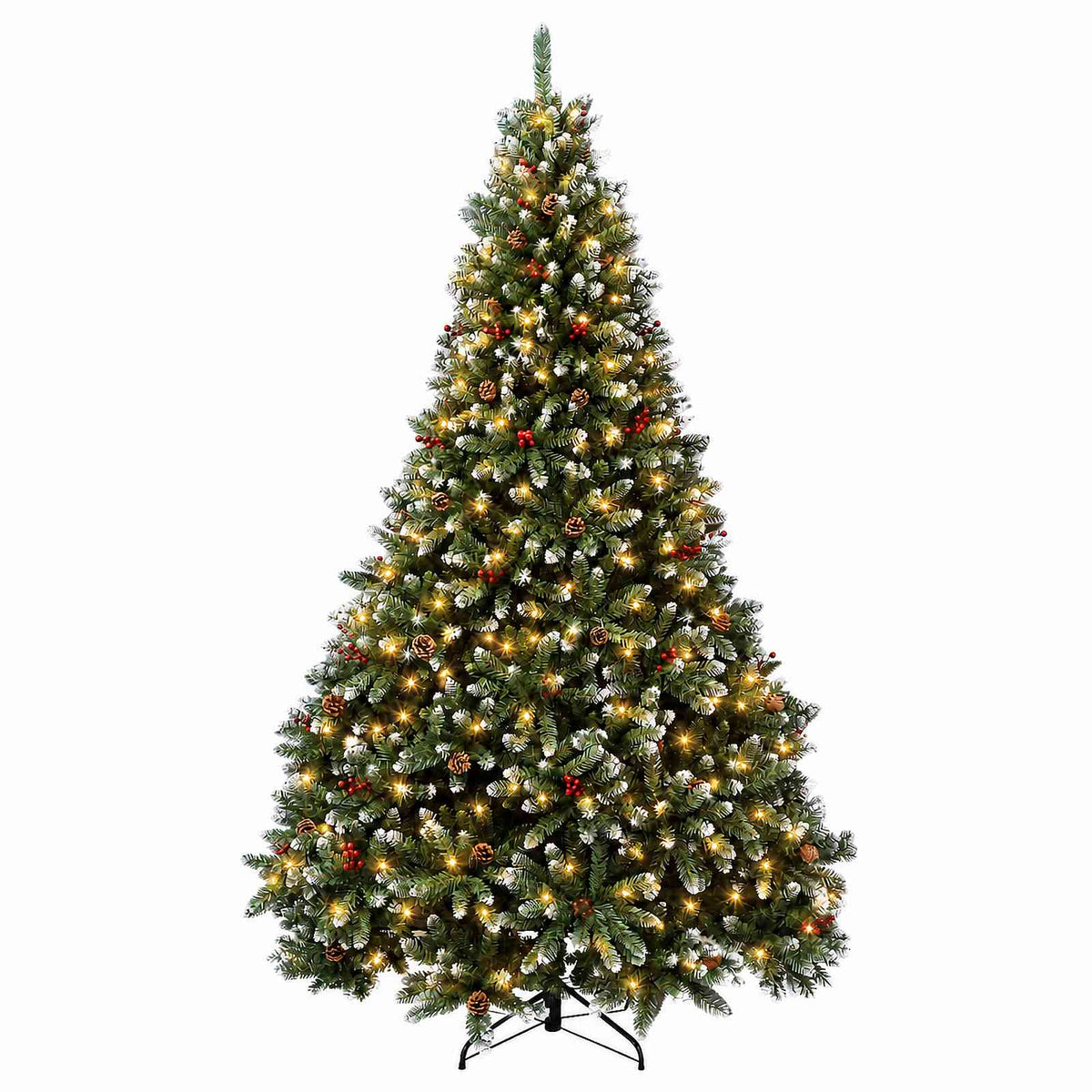 Dirbtinė Sulankstoma Kalėdų Eglutė 270 cm 600 LED Šilta balta
