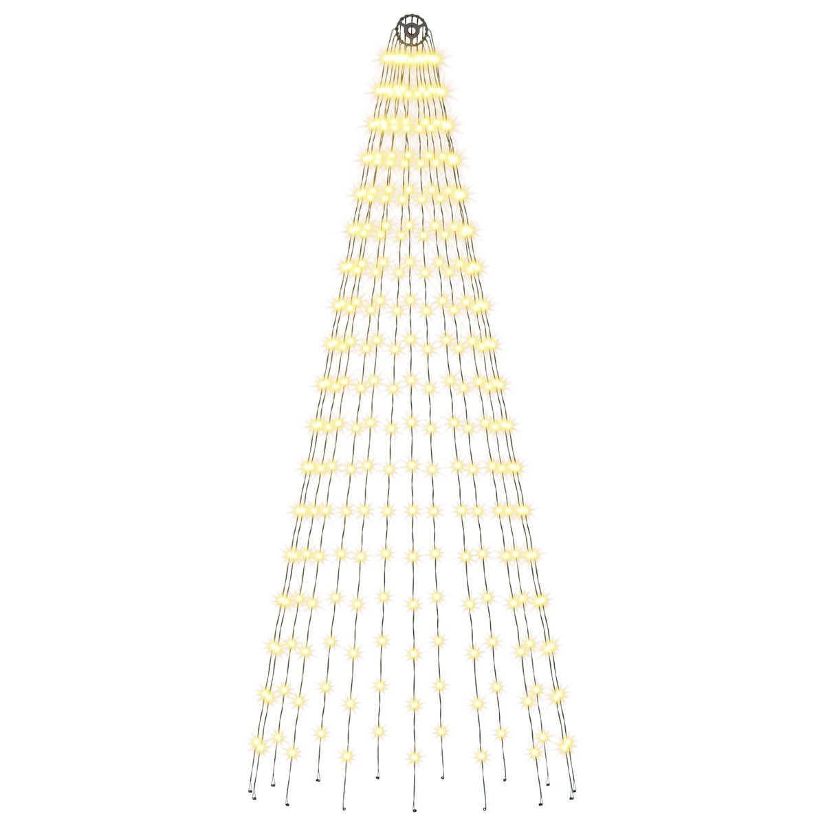 Kalėdų eglutės lemputės su smeigėmis 270 LED Šilta balta ir