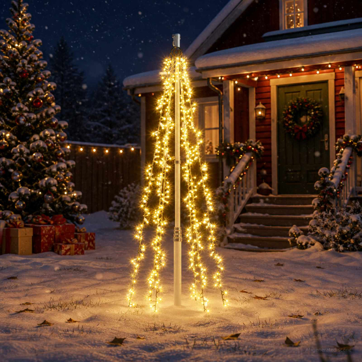 Kalėdų eglutės lemputės su 6 LED 540 LED Šilta balta
