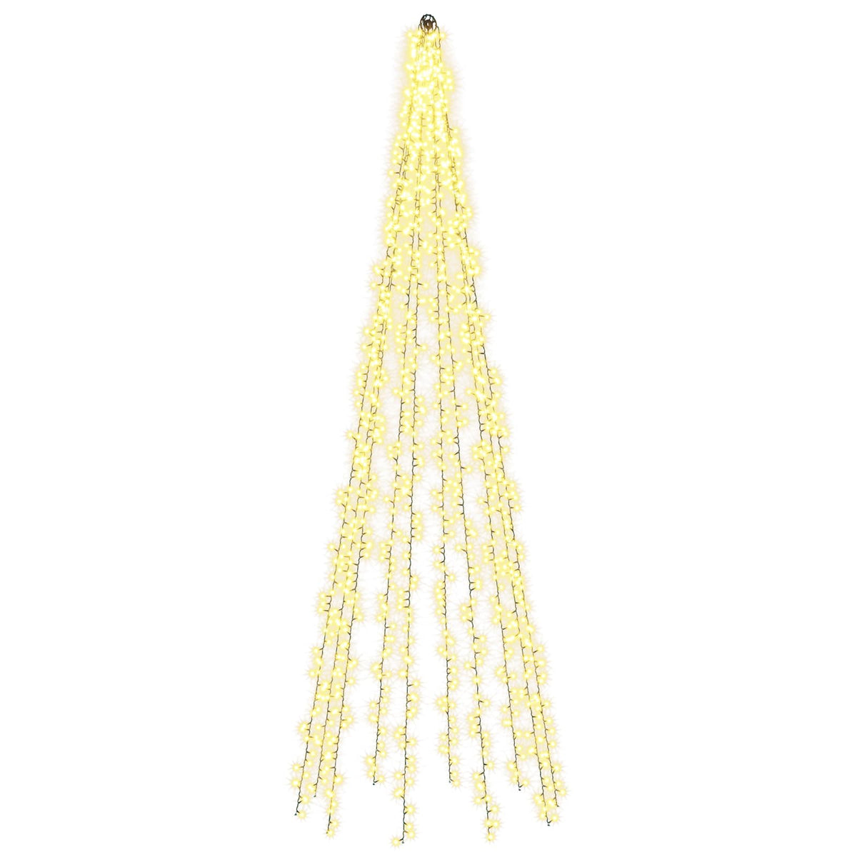 Kalėdinės eglutės girliandos su 10 LED 1550 LED Šilta balta