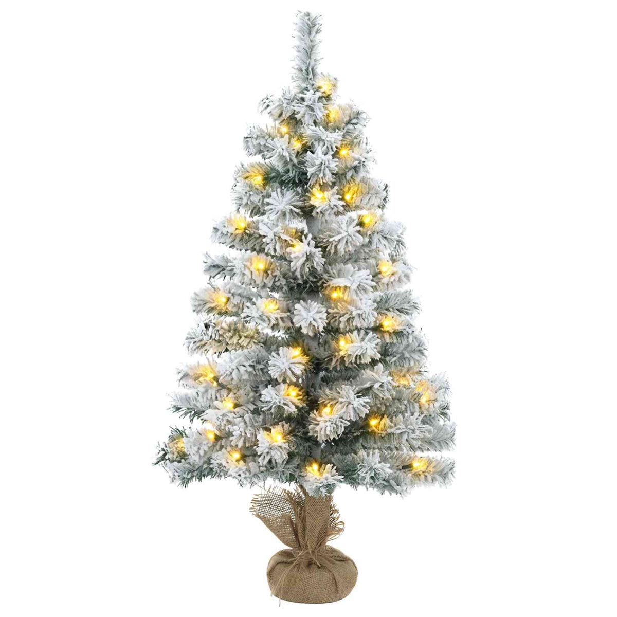 Mini kalėdinių eglučių rinkinys 45 cm 125 LED Šilta balta PVC