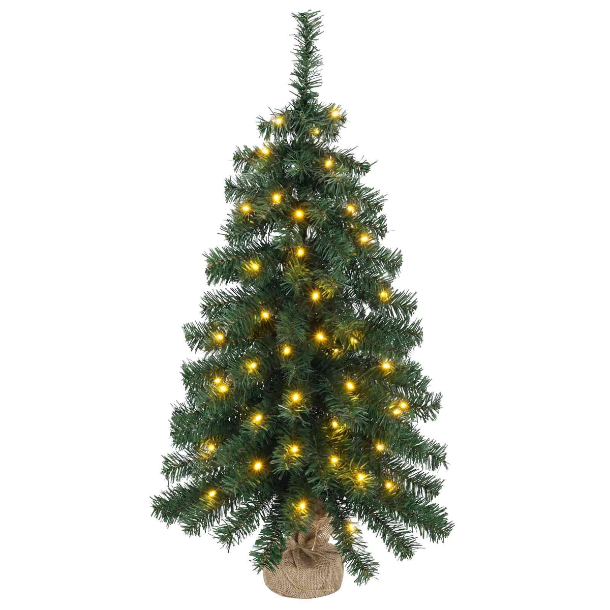 Mini kalėdinių eglučių rinkinys 60 cm 125 LED Šilta balta PVC