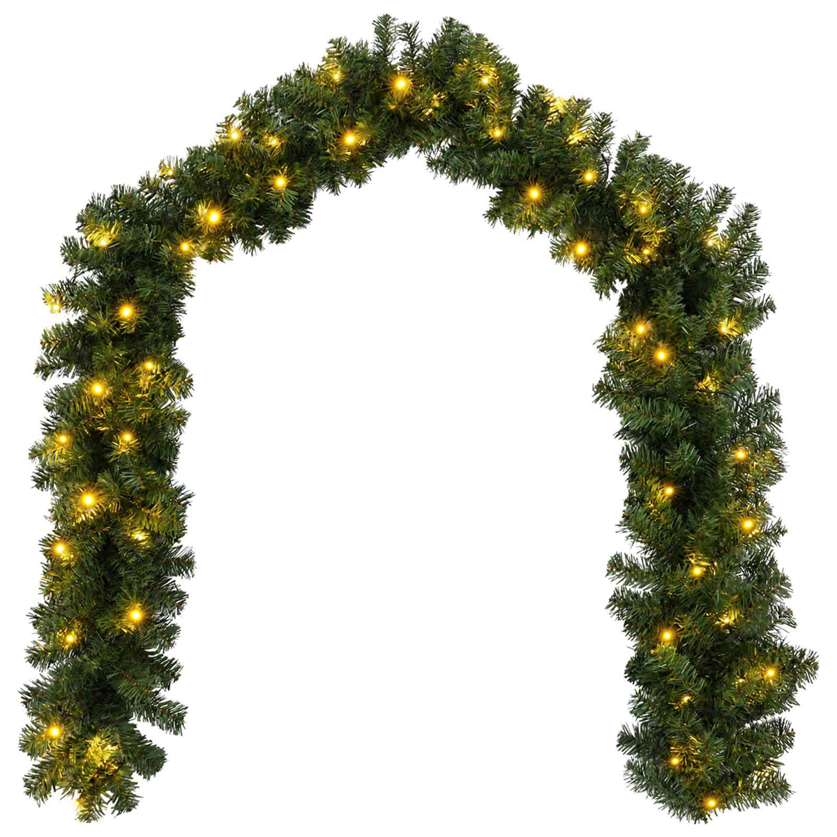 Mini kalėdinių eglučių rinkinys 60 cm 125 LED Šilta balta PVC