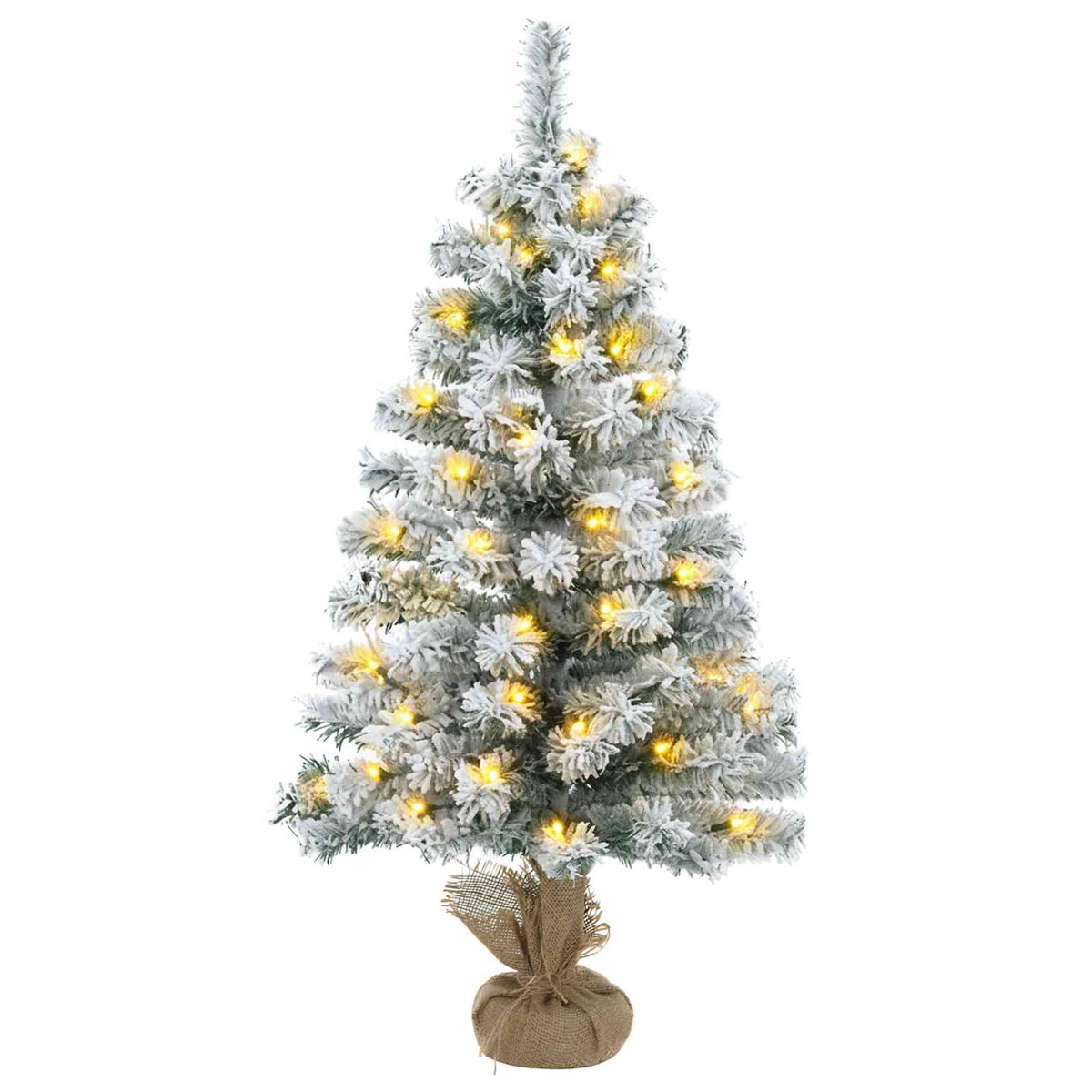 Mini kalėdinių eglučių rinkinys 60 cm 125 LED Šilta balta PVC