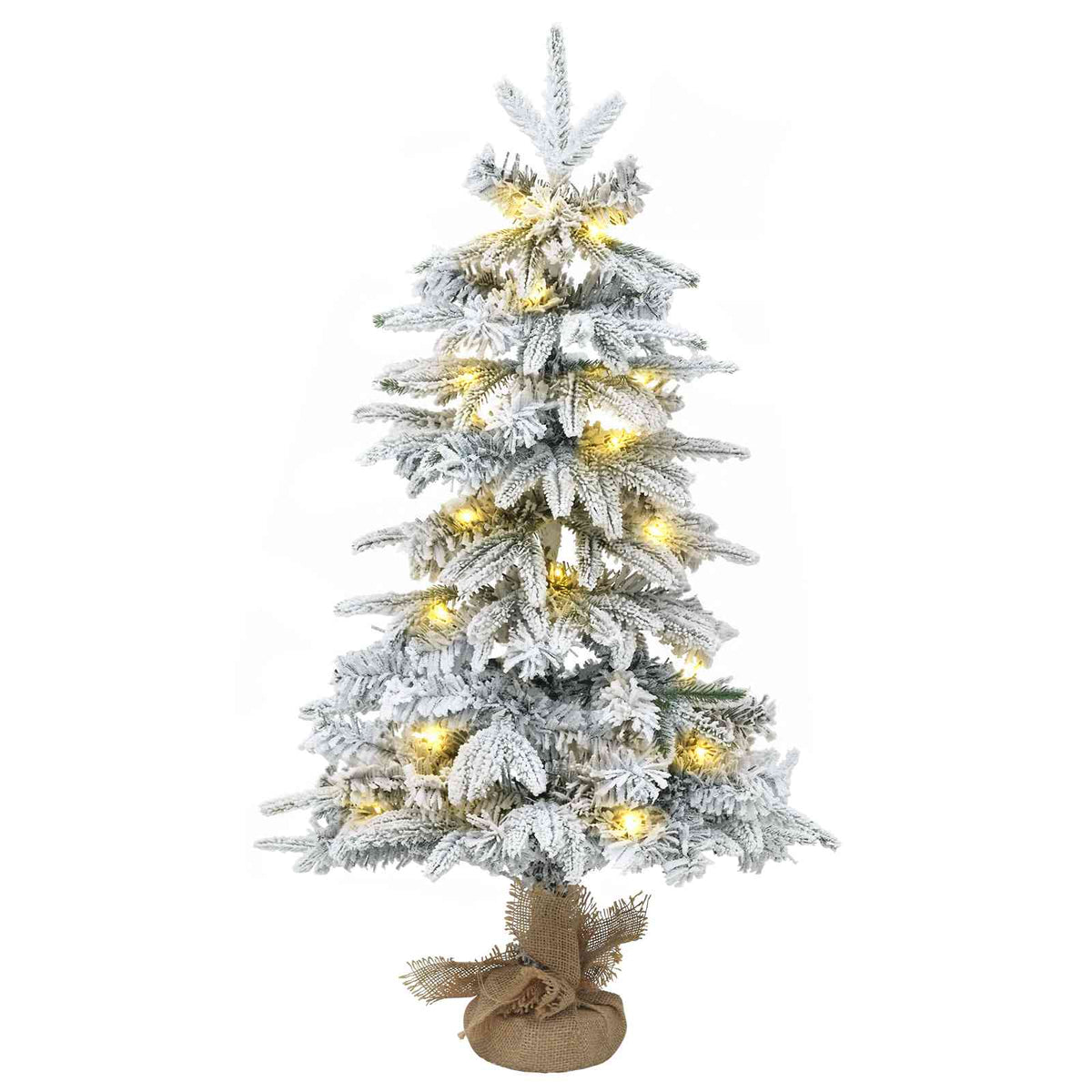 Mini kalėdinių eglučių rinkinys 60 cm 125 LED Šilta balta