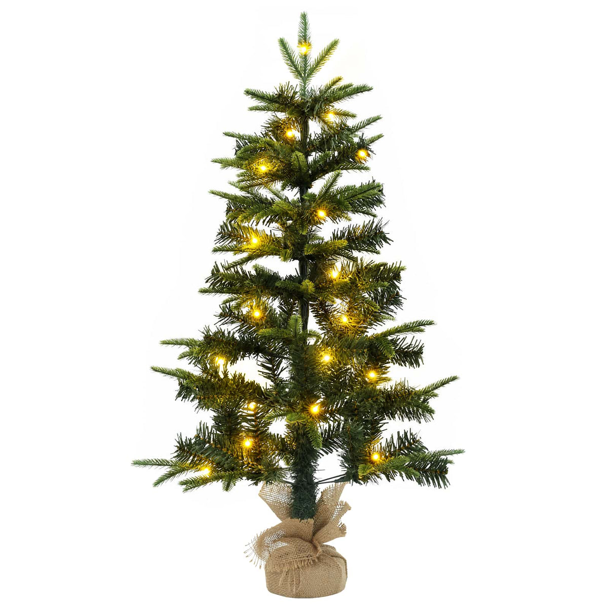 Mini Kalėdų medis 90 cm 175 LED Šilta balta PVC ir PE Žalia