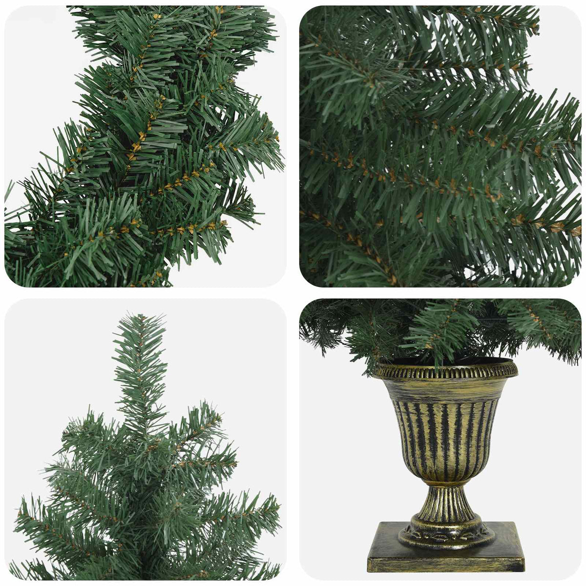 Mini kalėdinių eglučių rinkinys 120 cm PVC Žalia