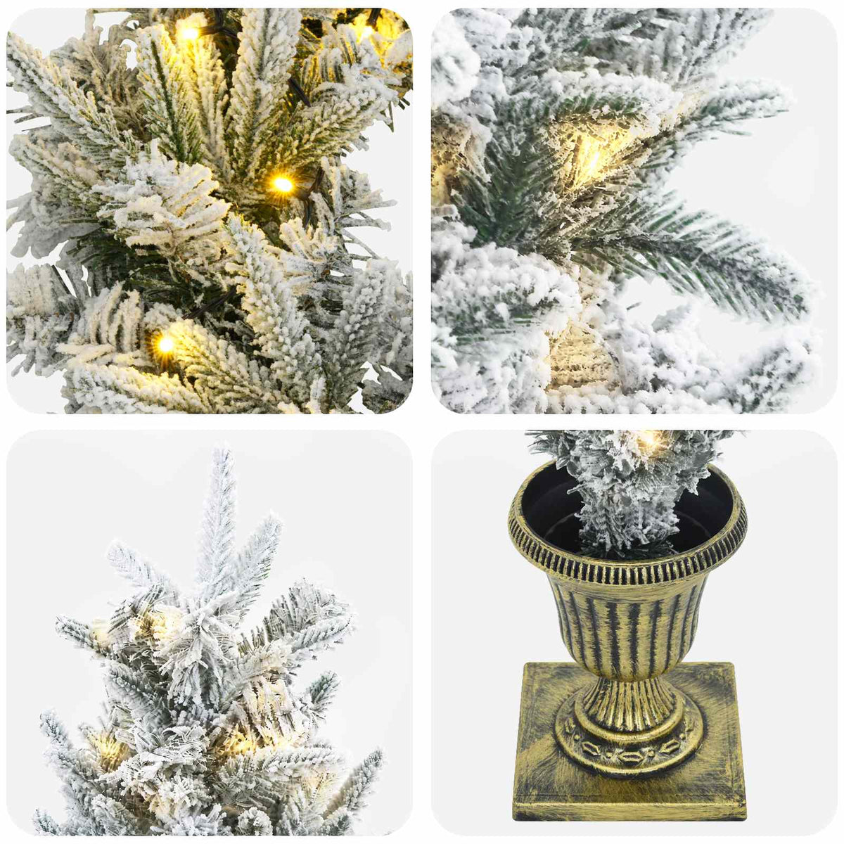 Mini Kalėdų medis 120 cm 275 LED Šilta balta PVC ir PE