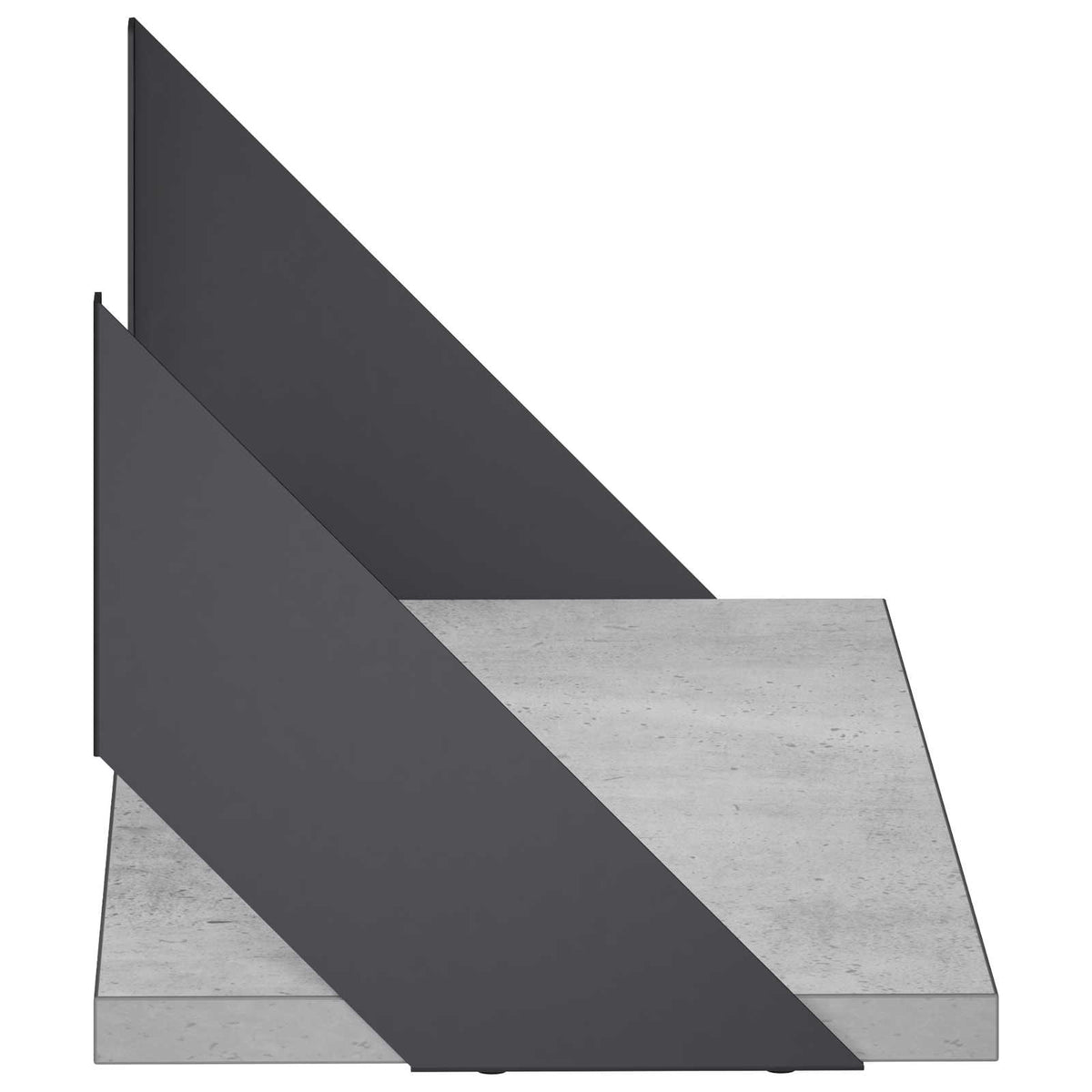 Sieninės lentynos 2 vnt. Betono pilka 50 x 20 x 17 cm