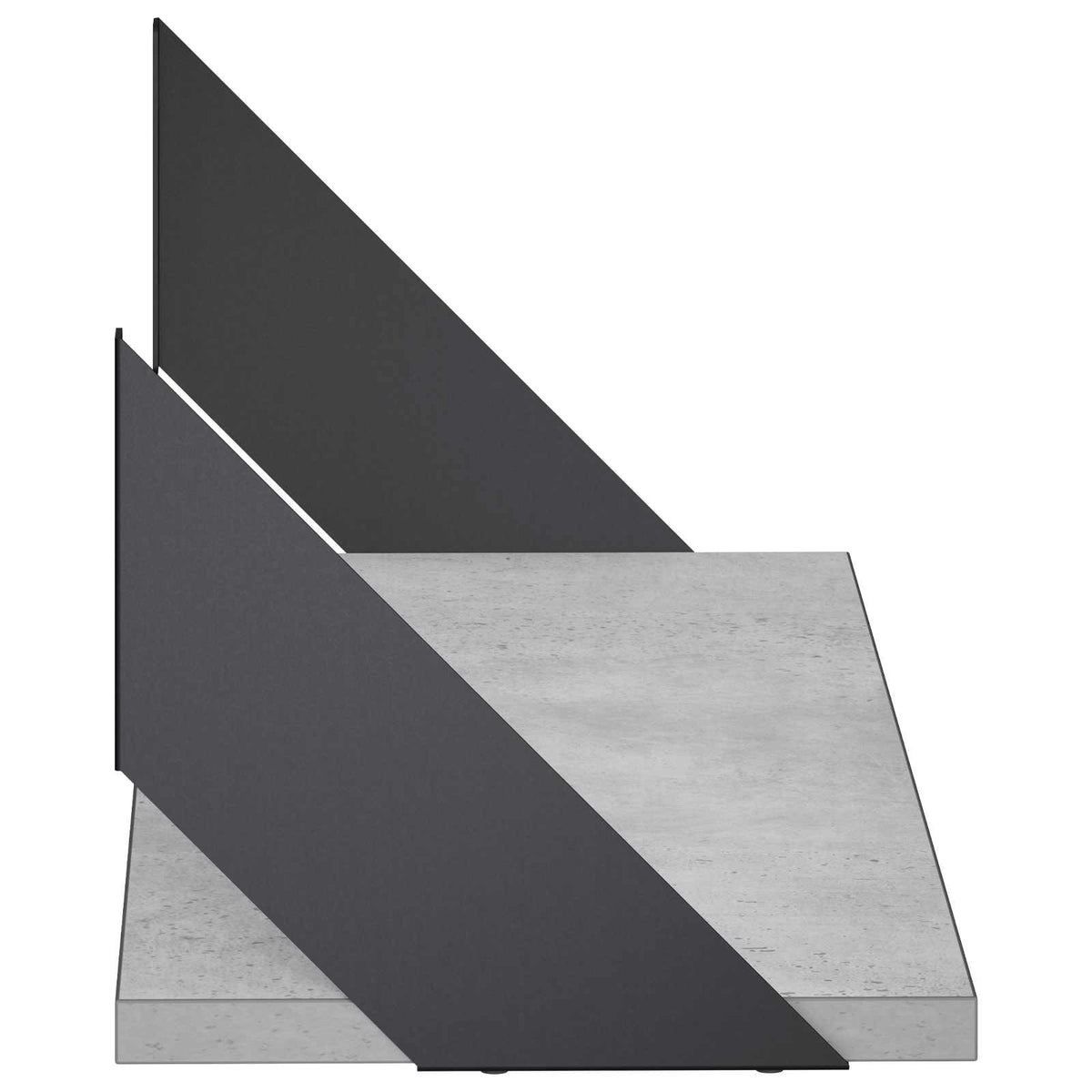 Sieninės lentynos 2 vnt. Betono pilka 60 x 20 x 17 cm
