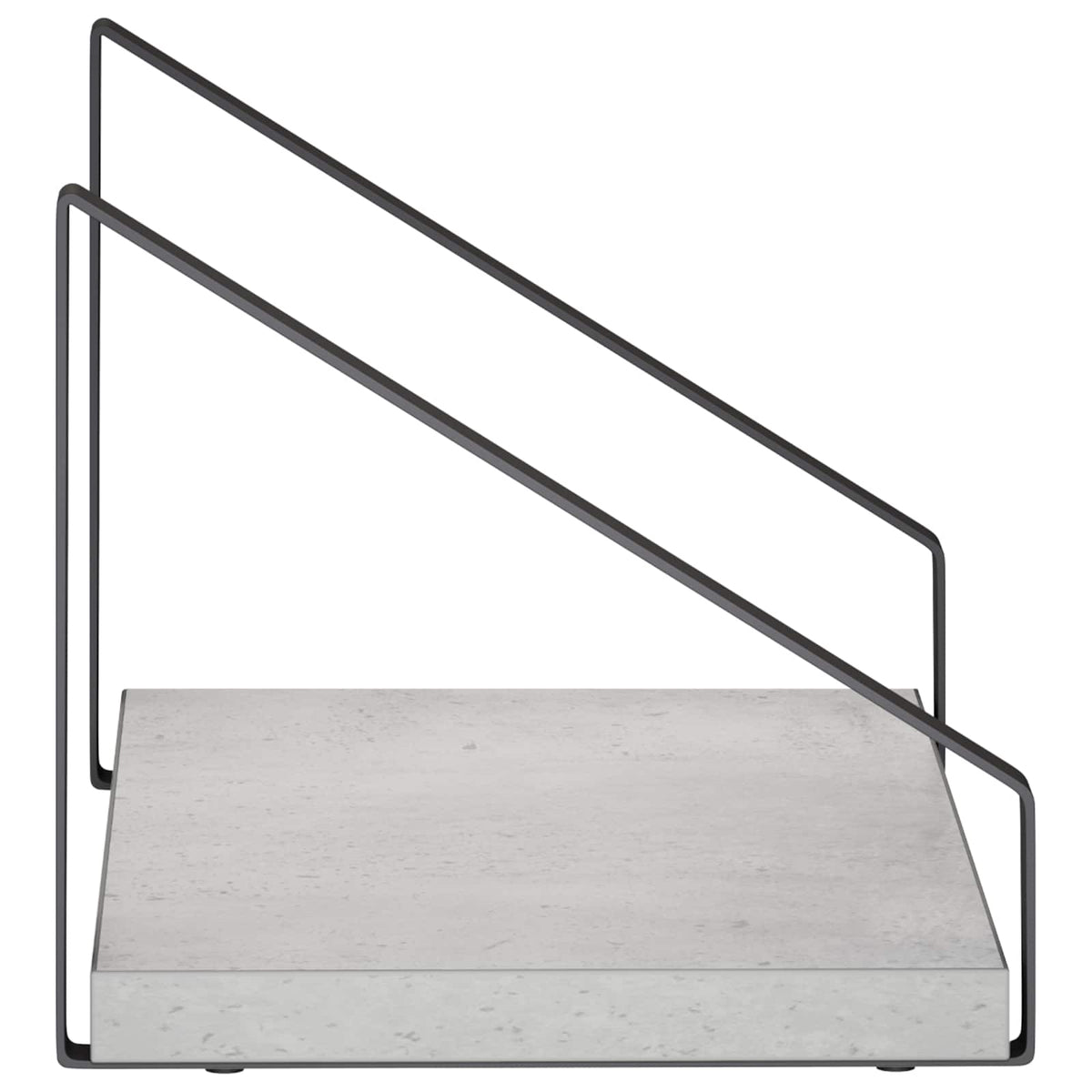 Sieninės lentynos 4 vnt. Betono pilka 30 x 16 x 15,5 cm