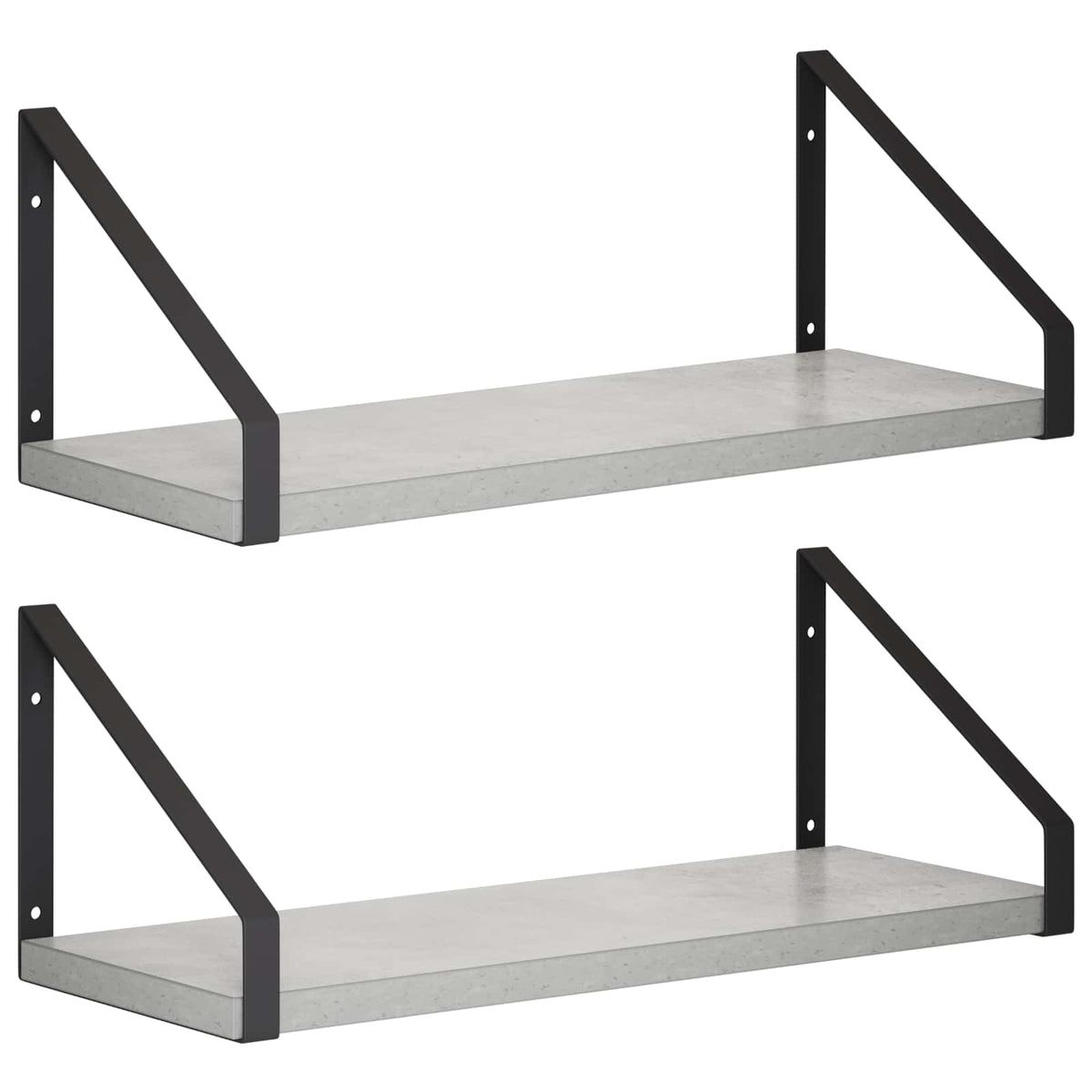 Sieninės lentynos 2 vnt. Betono pilka 40 x 16 x 15,5 cm