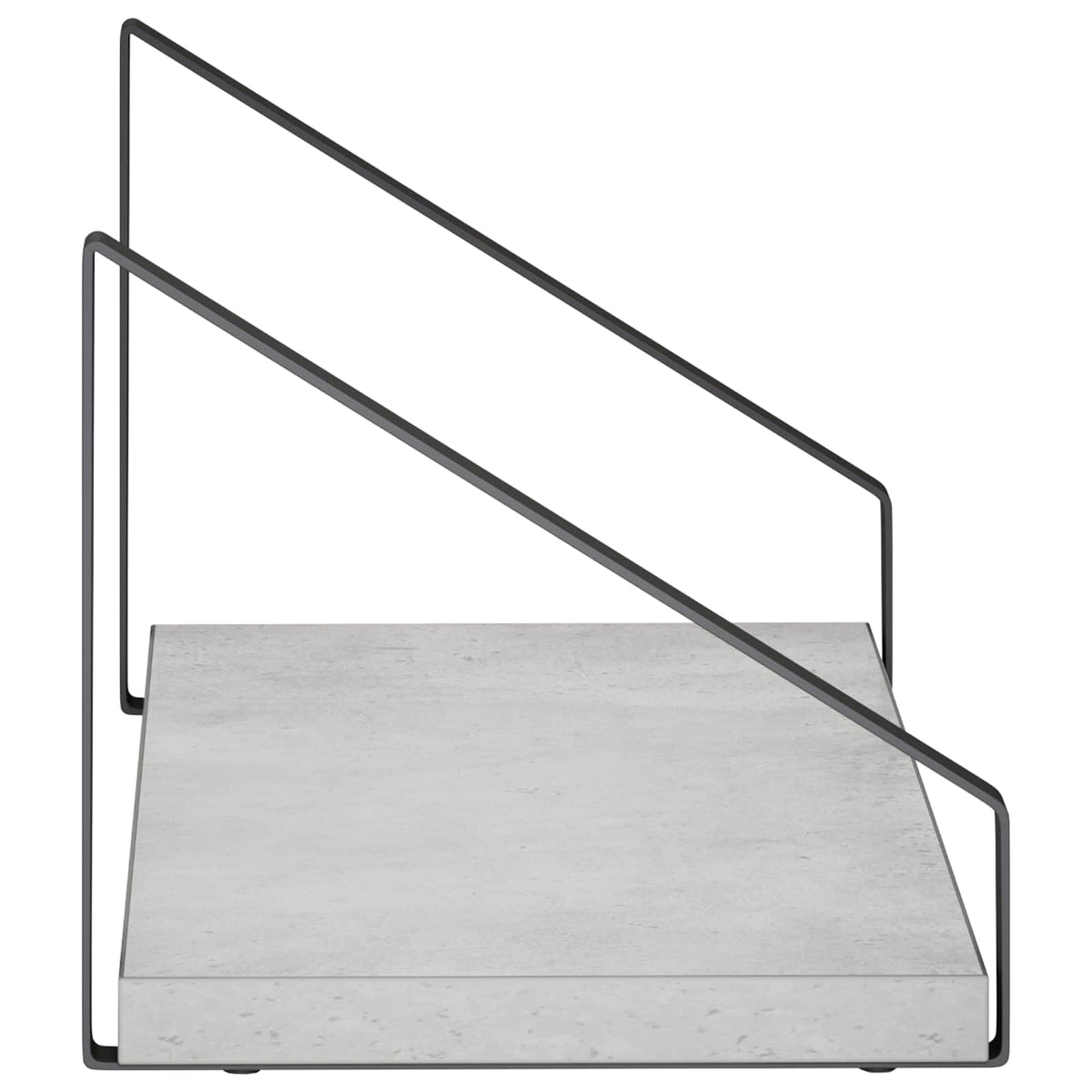 Sieninės lentynos 2 vnt. Betono pilka 40 x 16 x 15,5 cm