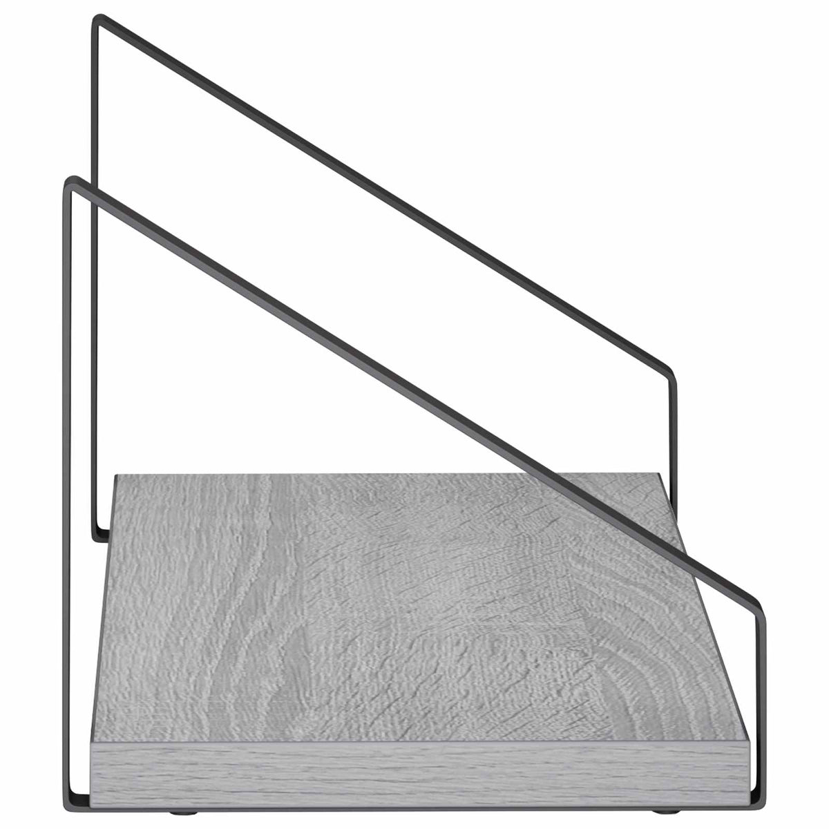 Sieninės lentynos 4 vnt. Pilka Sonoma 40 x 16 x 15,5 cm