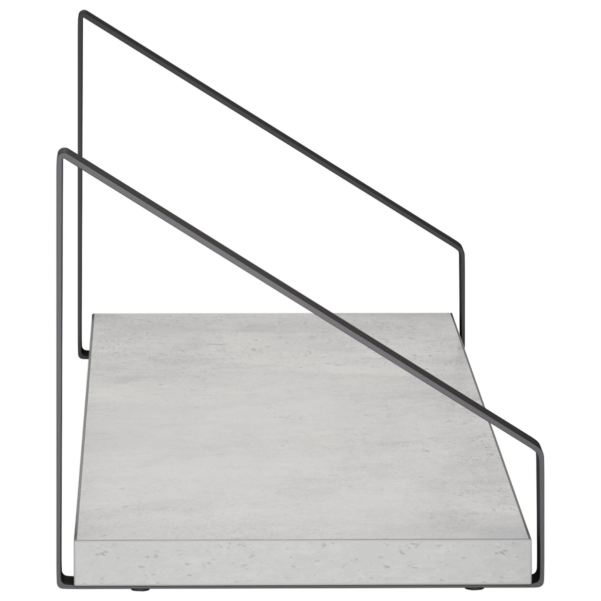 Sieninės lentynos 4 vnt. Betono pilka 50 x 16 x 15,5 cm