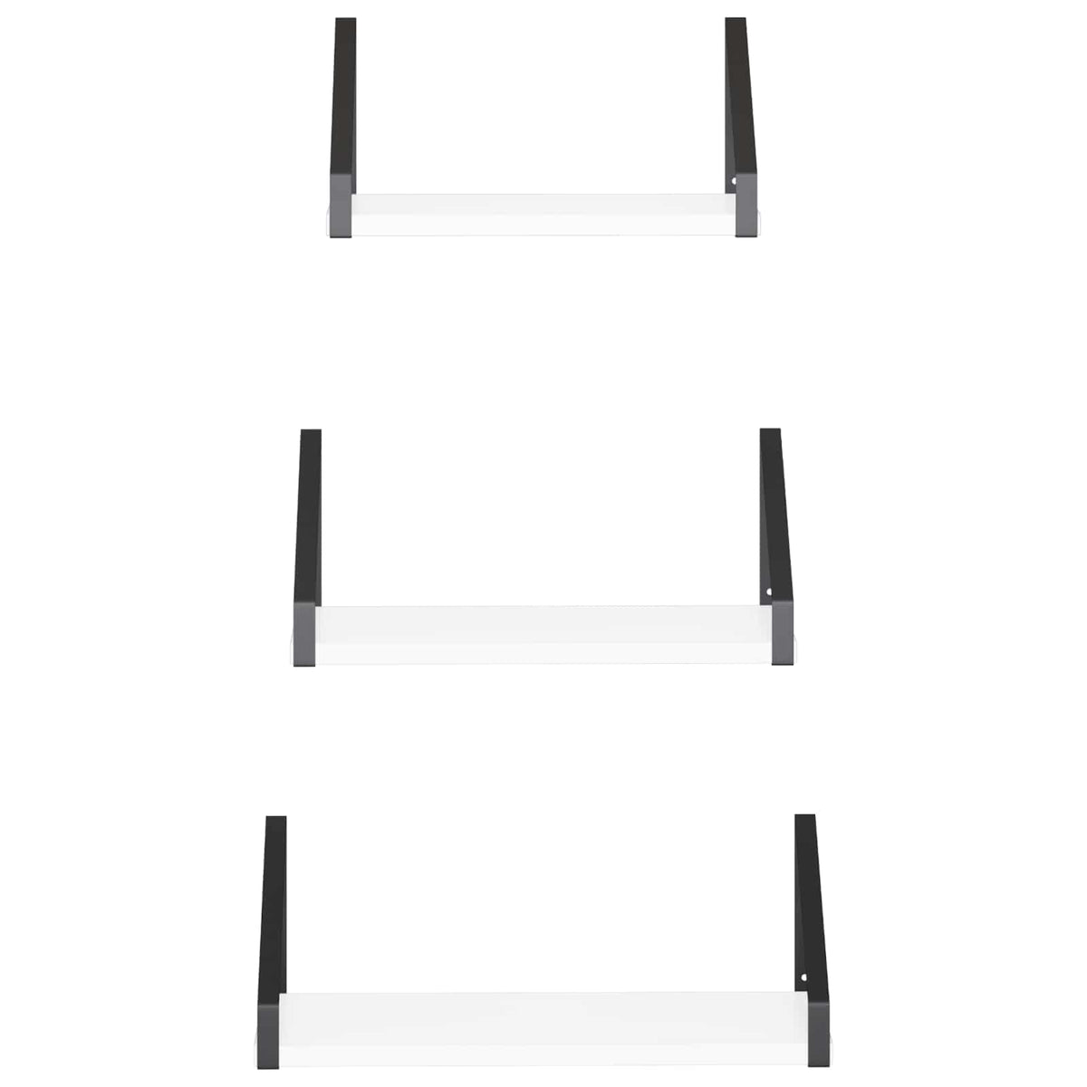 Sieninės lentynos 3 vnt. Balta 40 x 16 x 15,5 cm