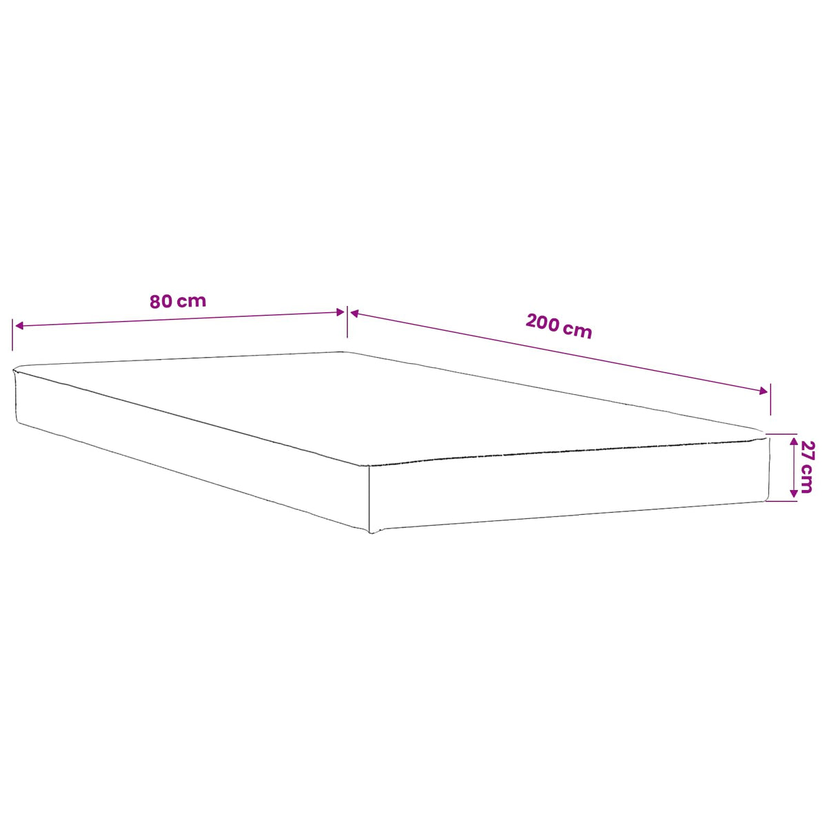 Čiužinio apsaugas 2 vnt. 80 x 200 cm Atsparus vandeniui Balta