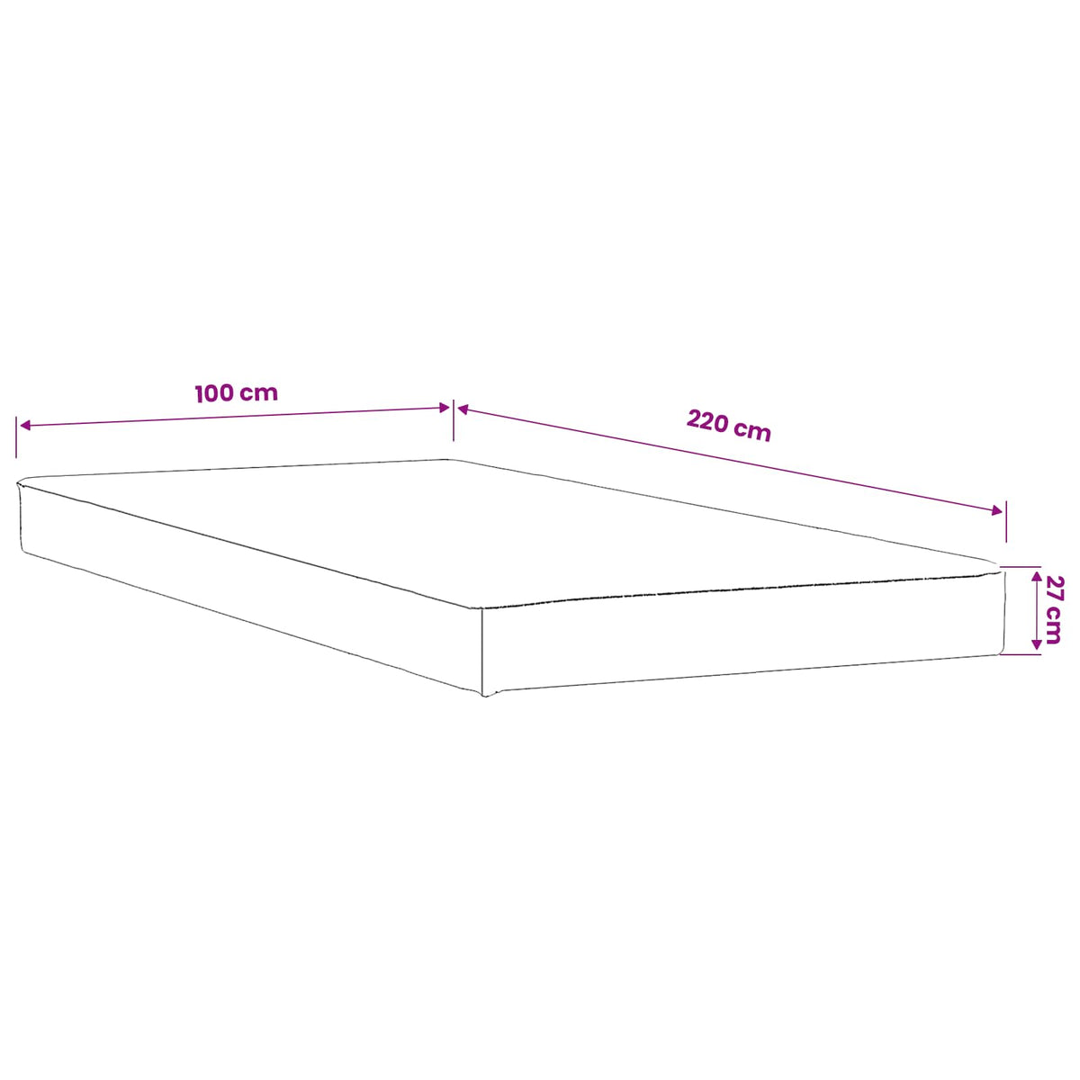 Čiužinio apsaugas 2 vnt. 100 x 220 cm Atsparus vandeniui Balta
