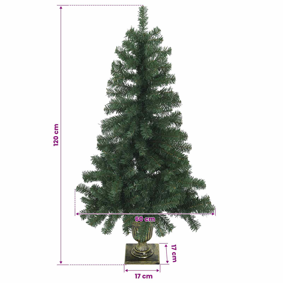 Mini Kalėdų medis 120 cm PVC Žalia