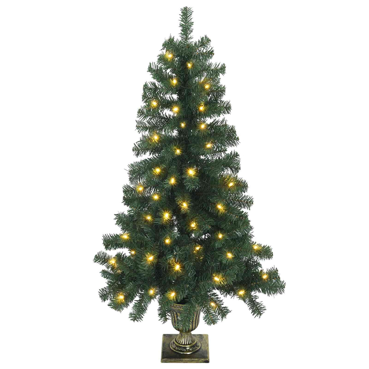 Mini Kalėdų medis 120 cm 100 LED Šilta balta PVC Žalia