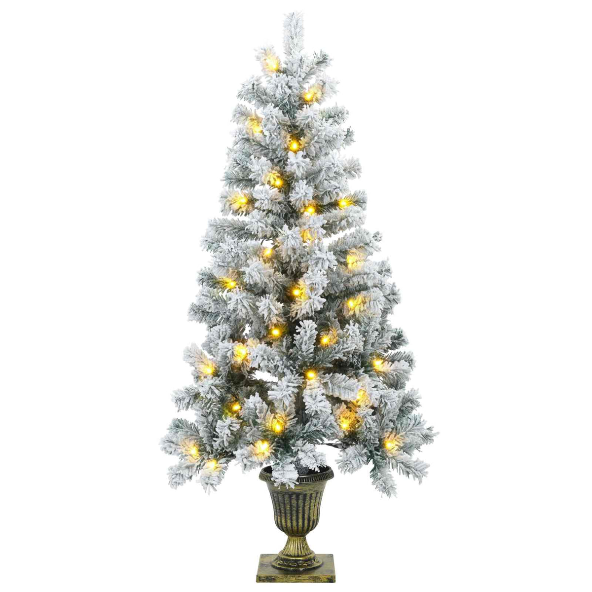 Mini apsnigta Kalėdų eglutė 120 cm 100 LED Šilta balta PVC