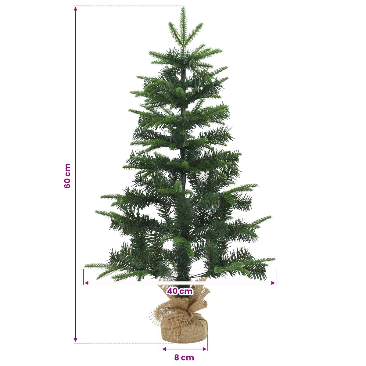 Mini Kalėdų medis 60 cm PVC ir PE Žalia
