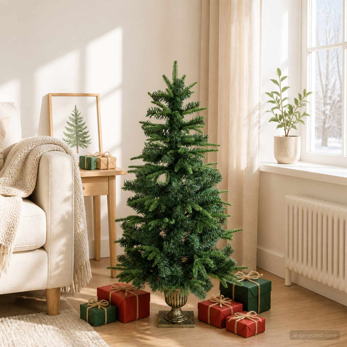 Mini Kalėdų medis 120 cm PVC ir PE Žalia