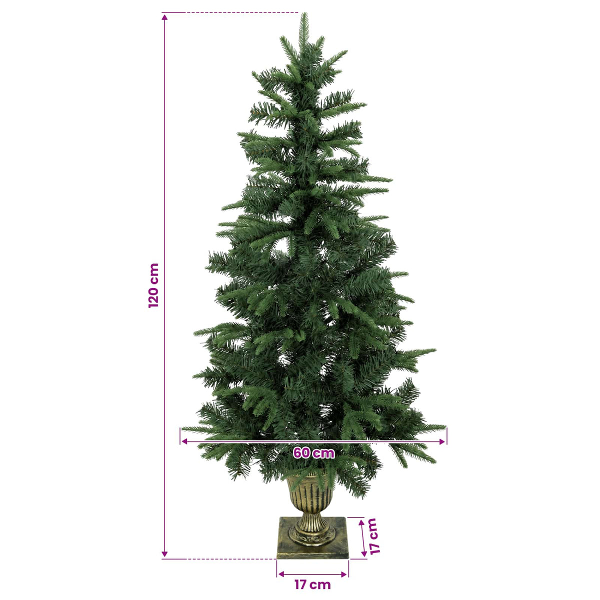 Mini Kalėdų medis 120 cm PVC ir PE Žalia