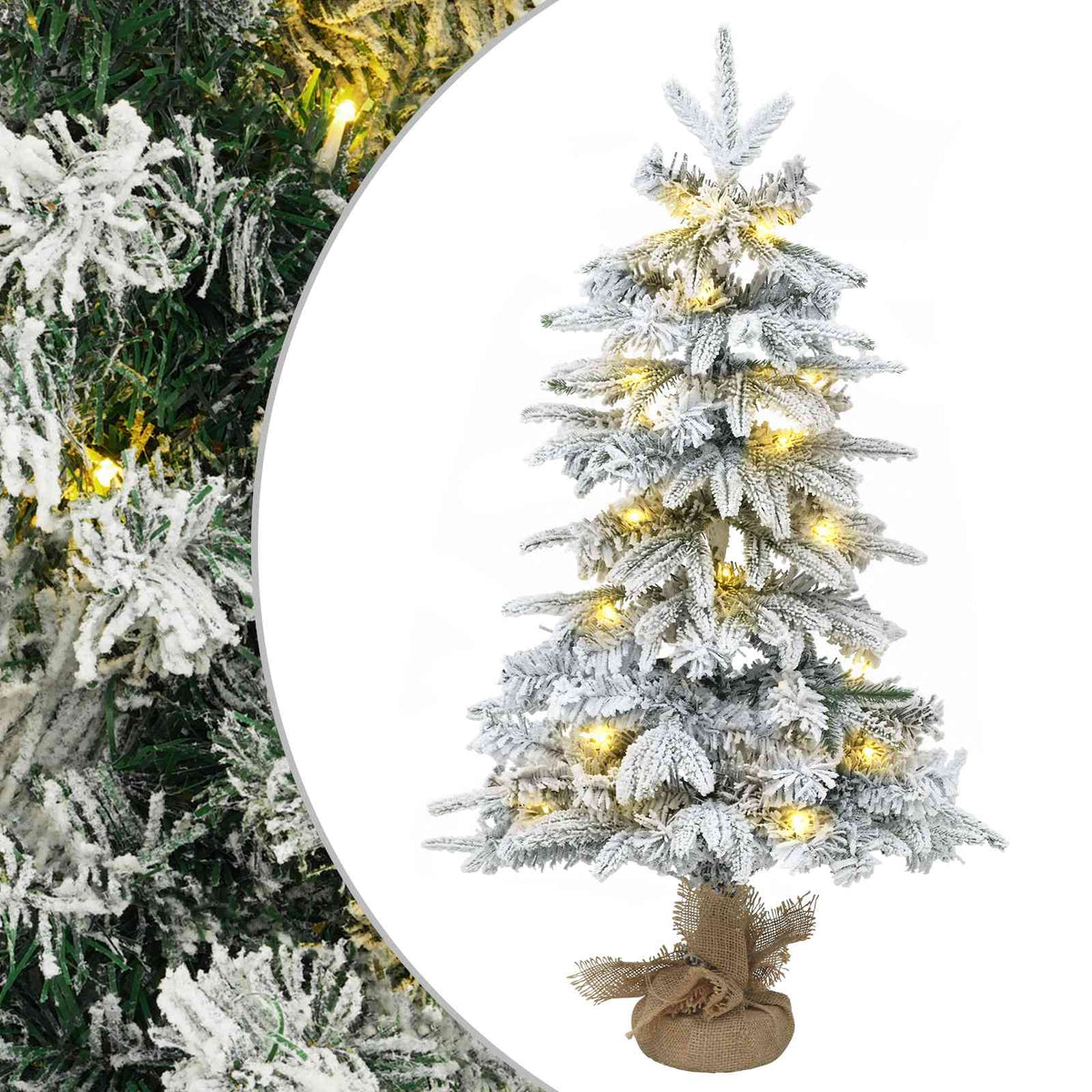 Mini Kalėdų medis 90 cm 50 LED Šilta balta PVC ir PE
