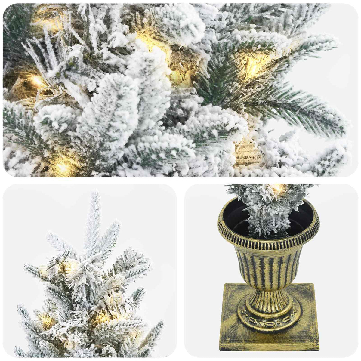 Mini Kalėdų medis 120 cm 100 LED Šilta balta PVC ir PE