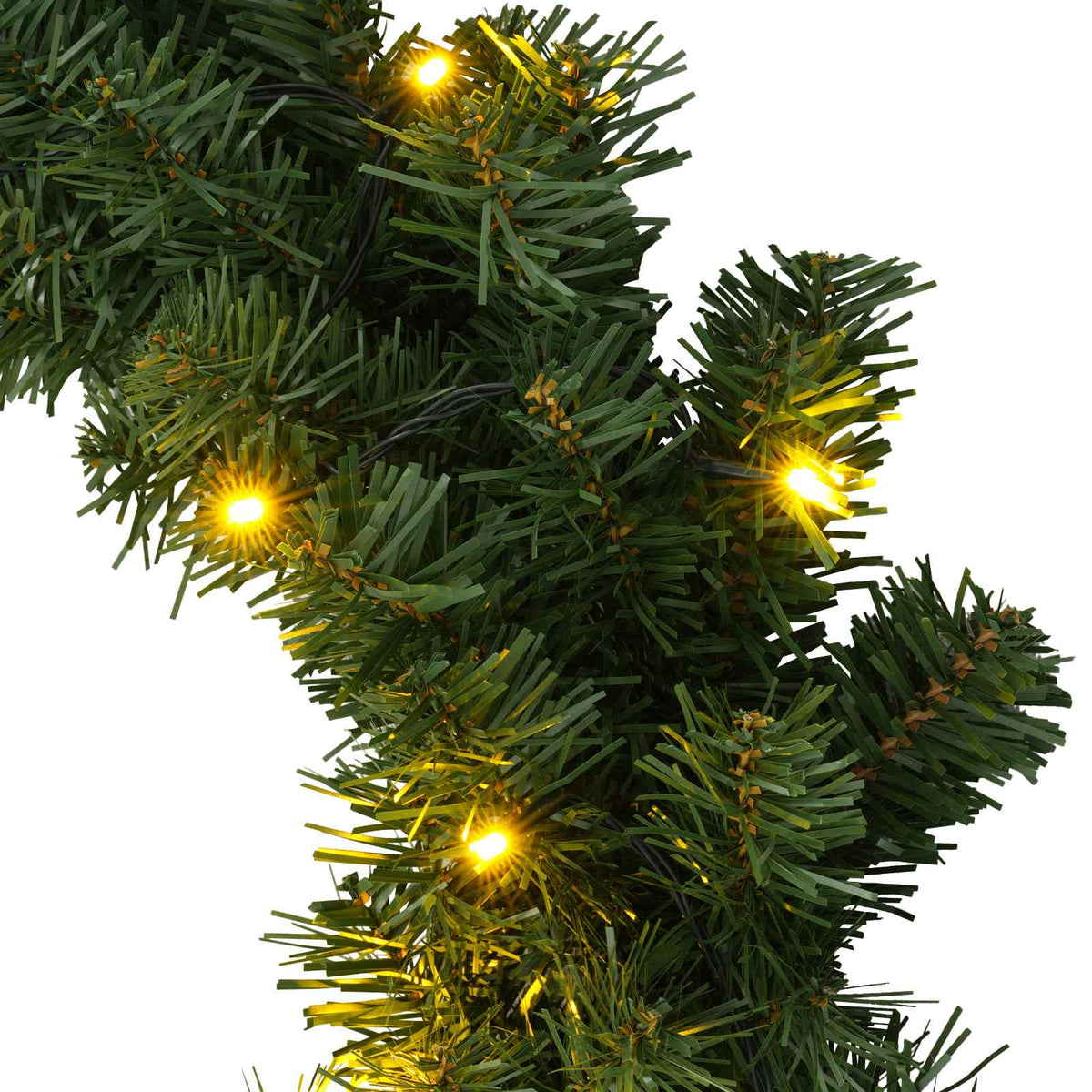 Kalėdų Vainikas Žalia Ø 50 cm PVC 25 LED