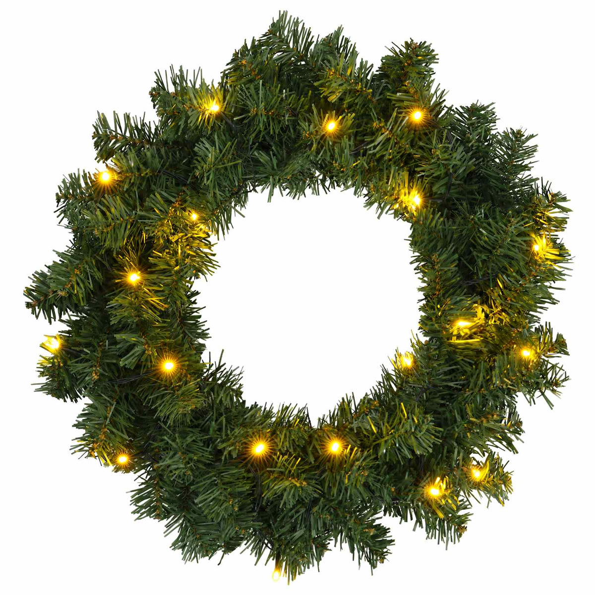 Kalėdų Vainikas Žalia Ø 50 cm PVC 25 LED