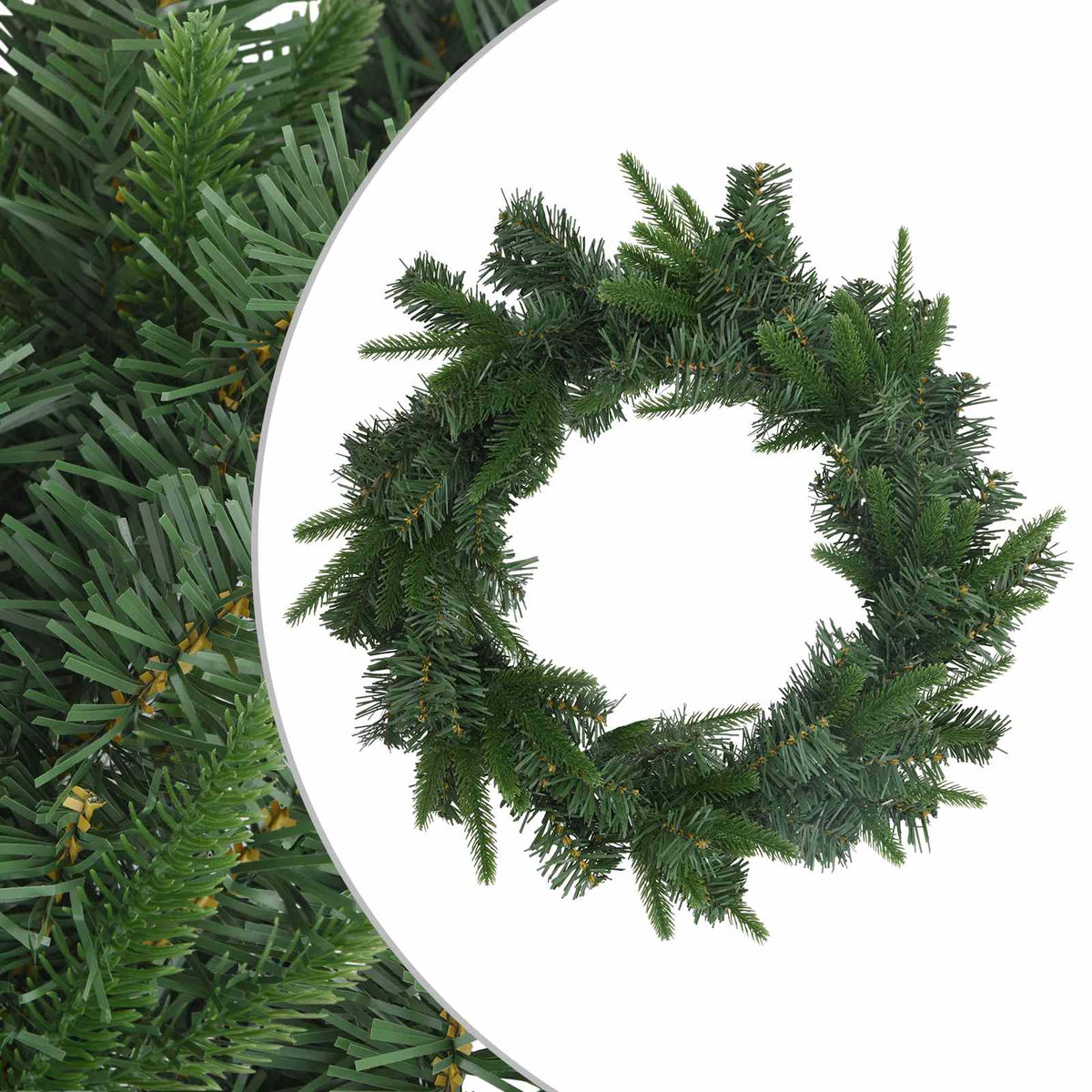Kalėdų Vainikas Žalia Ø 50 cm PVC ir PE