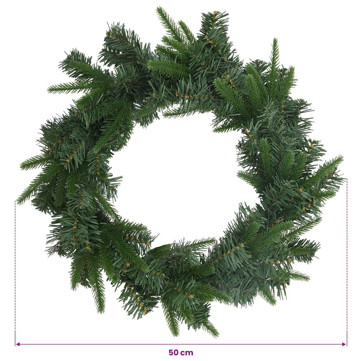 Kalėdų Vainikas Žalia Ø 50 cm PVC ir PE