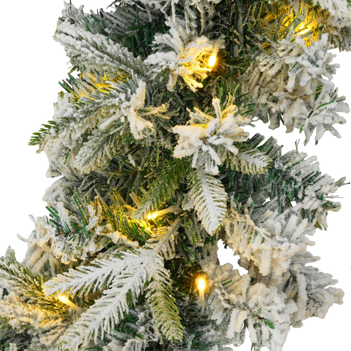 Kalėdinė girlanda Žalia ir balta 270 cm PVC ir PE 50 LED
