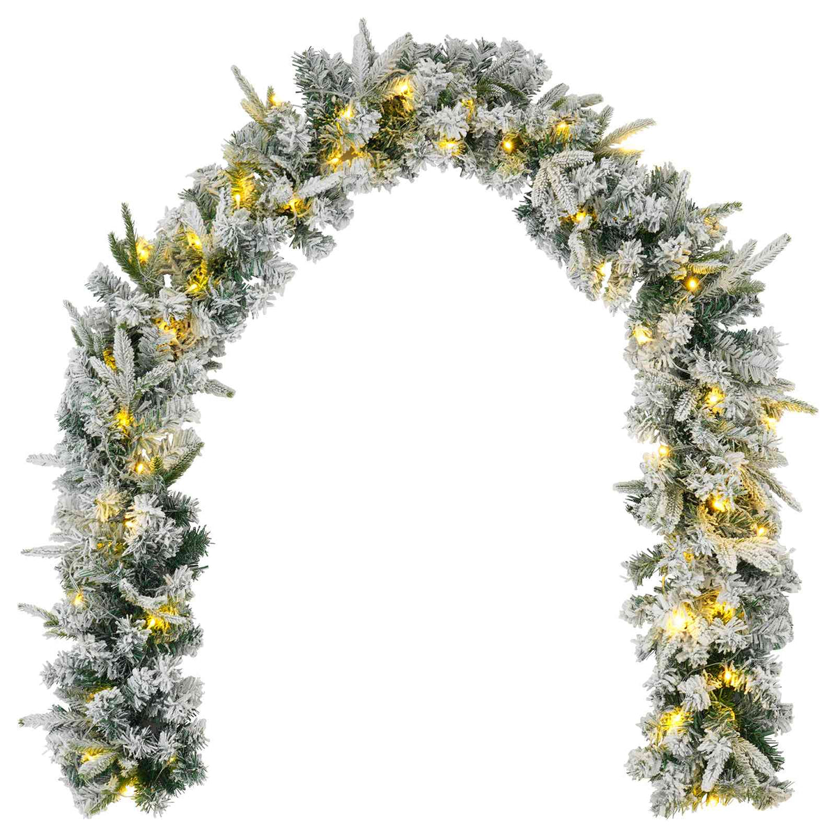 Kalėdinė girlanda Žalia ir balta 270 cm PVC ir PE 50 LED