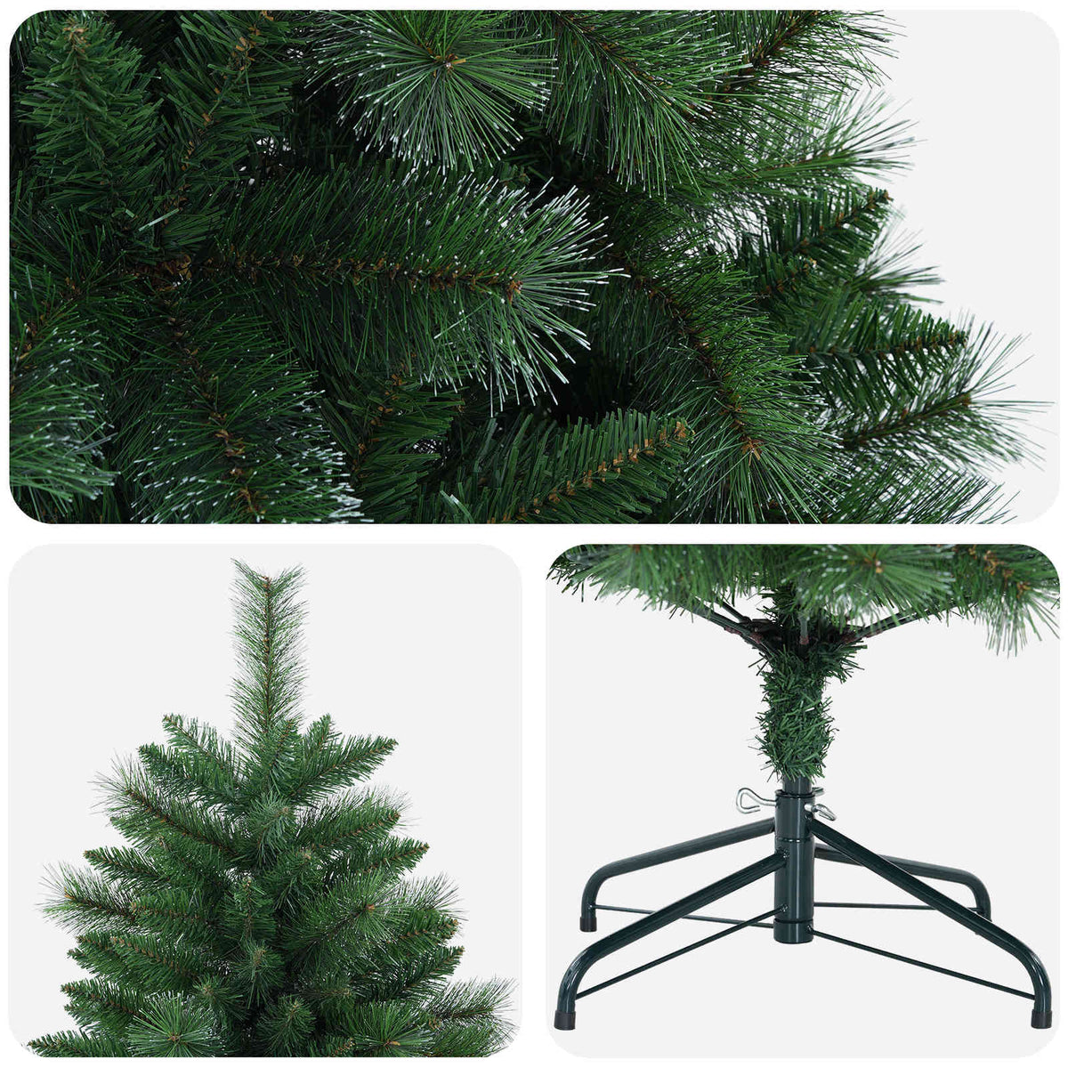 Dirbtinė Kalėdų eglutė 180 cm PVC ir metalas Žalia