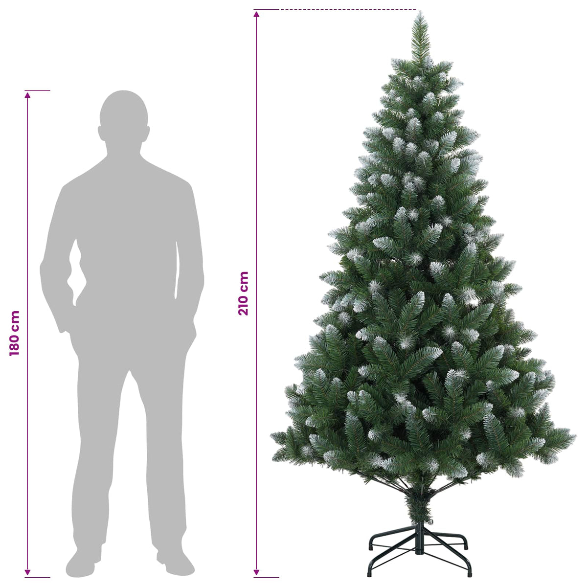 Dirbtinė Kalėdų eglutė 210 cm PVC ir metalas Žalia