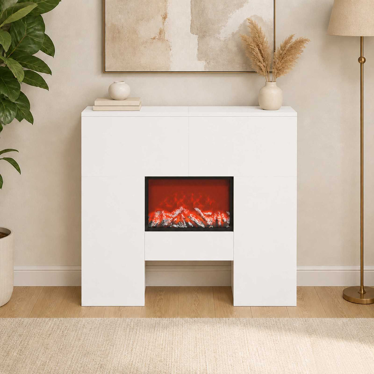Elektrinis židinys Balta 75 x 24,5 x 75 cm Apdirbta mediena