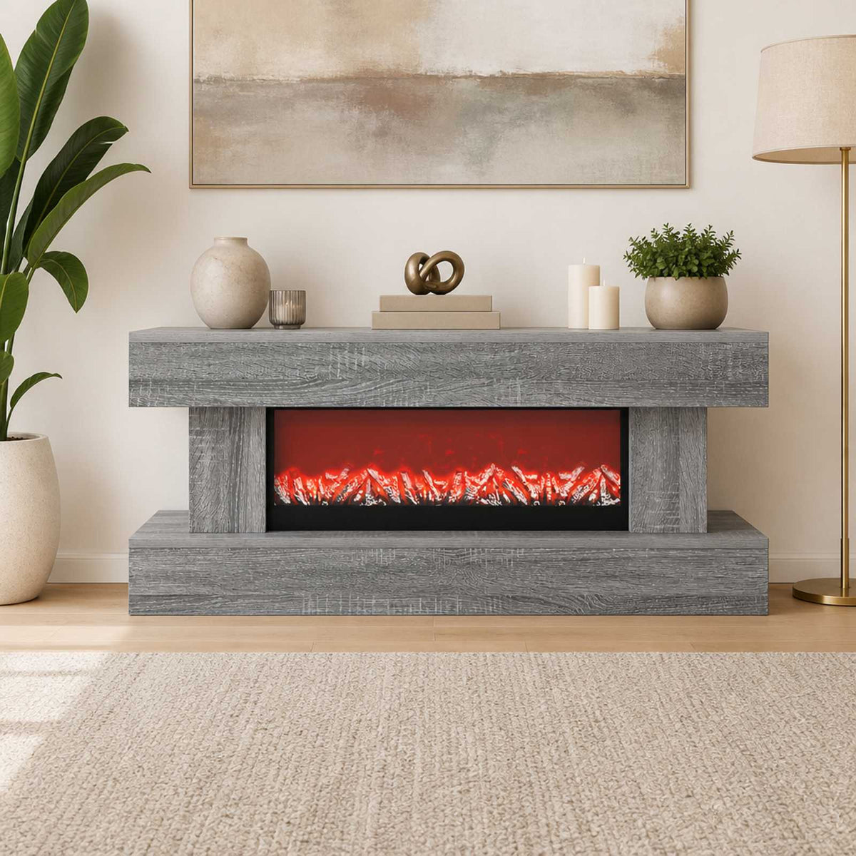 Elektrinis židinys Pilka Sonoma 100 x 30 x 44 cm