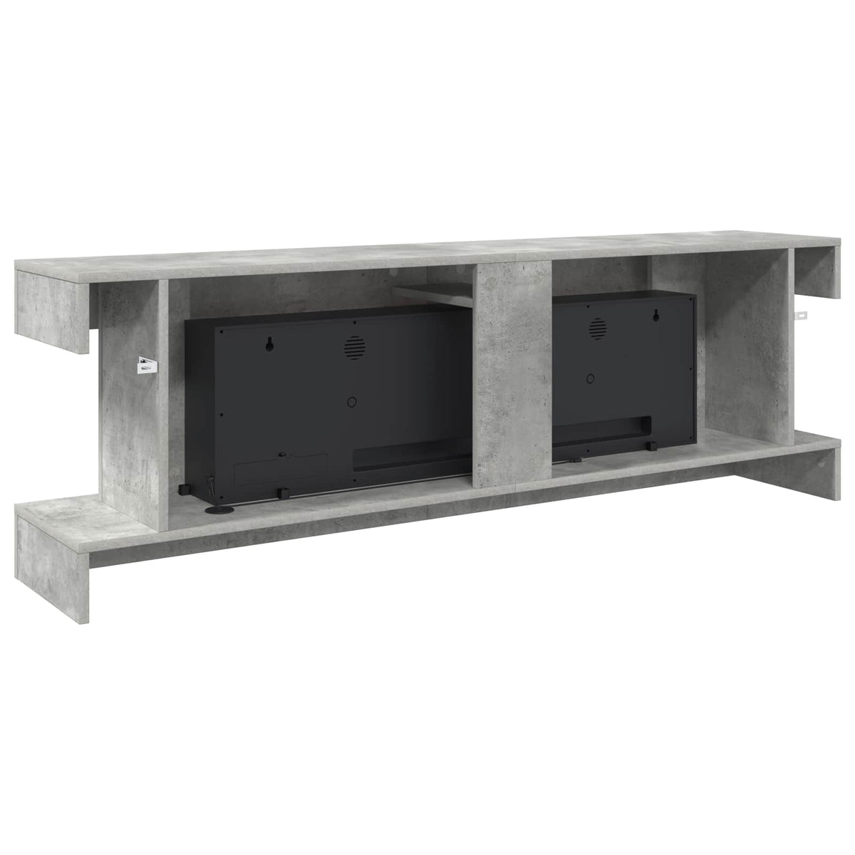 Elektrinis židinys Betono 150 x 30 x 50 cm Apdirbta mediena