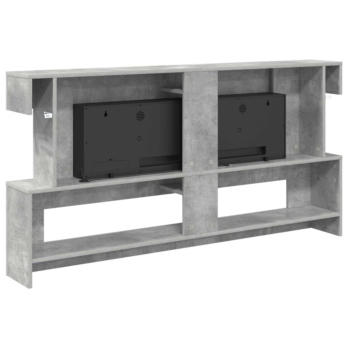 Elektrinis židinys Betono 150 x 21 x 77 cm Apdirbta mediena