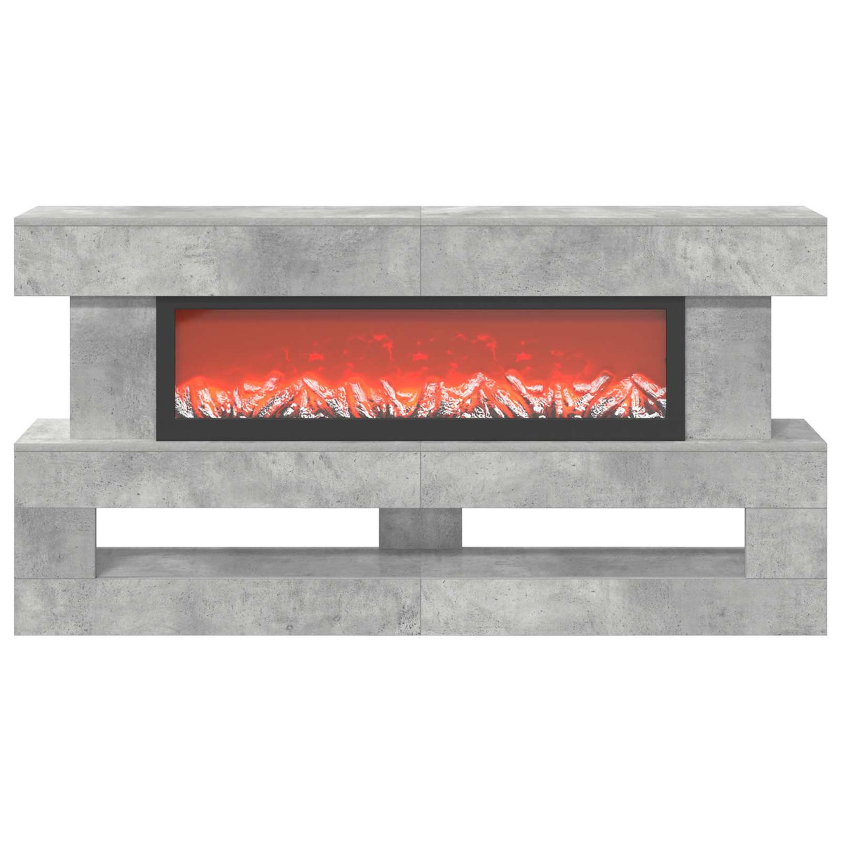 Elektrinis židinys Betono 150 x 21 x 77 cm Apdirbta mediena
