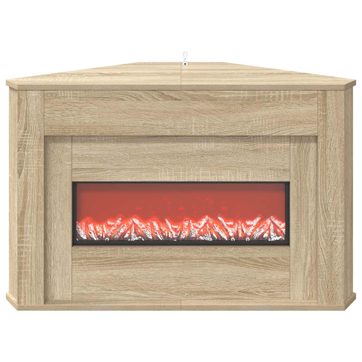 Židinys su LED juosta Sonoma ąžuolo 95 x 42,5 x 60 cm