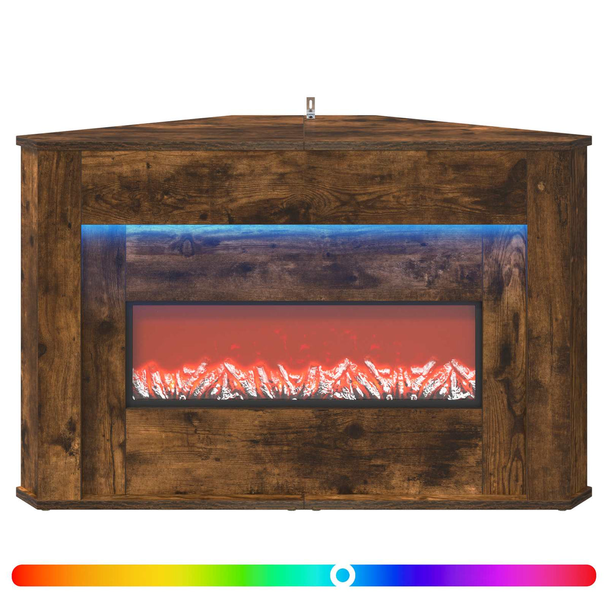 Židinys su LED juosta Dūminio ąžuolo 95 x 42,5 x 60 cm