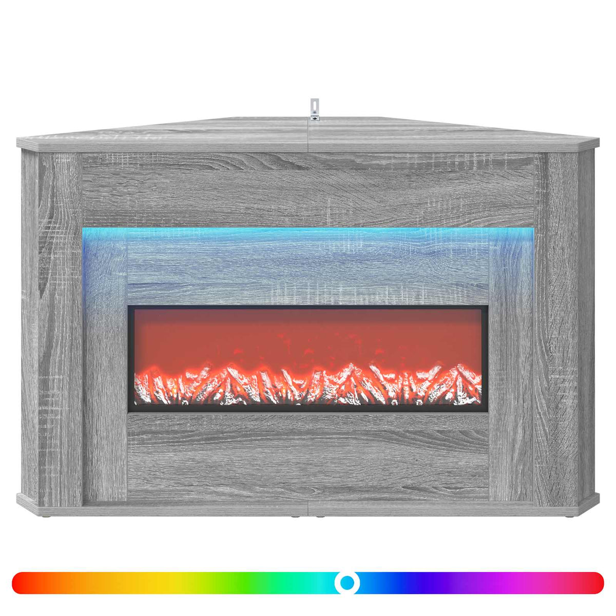 Židinys su LED juosta Pilka Sonoma 95 x 42,5 x 60 cm