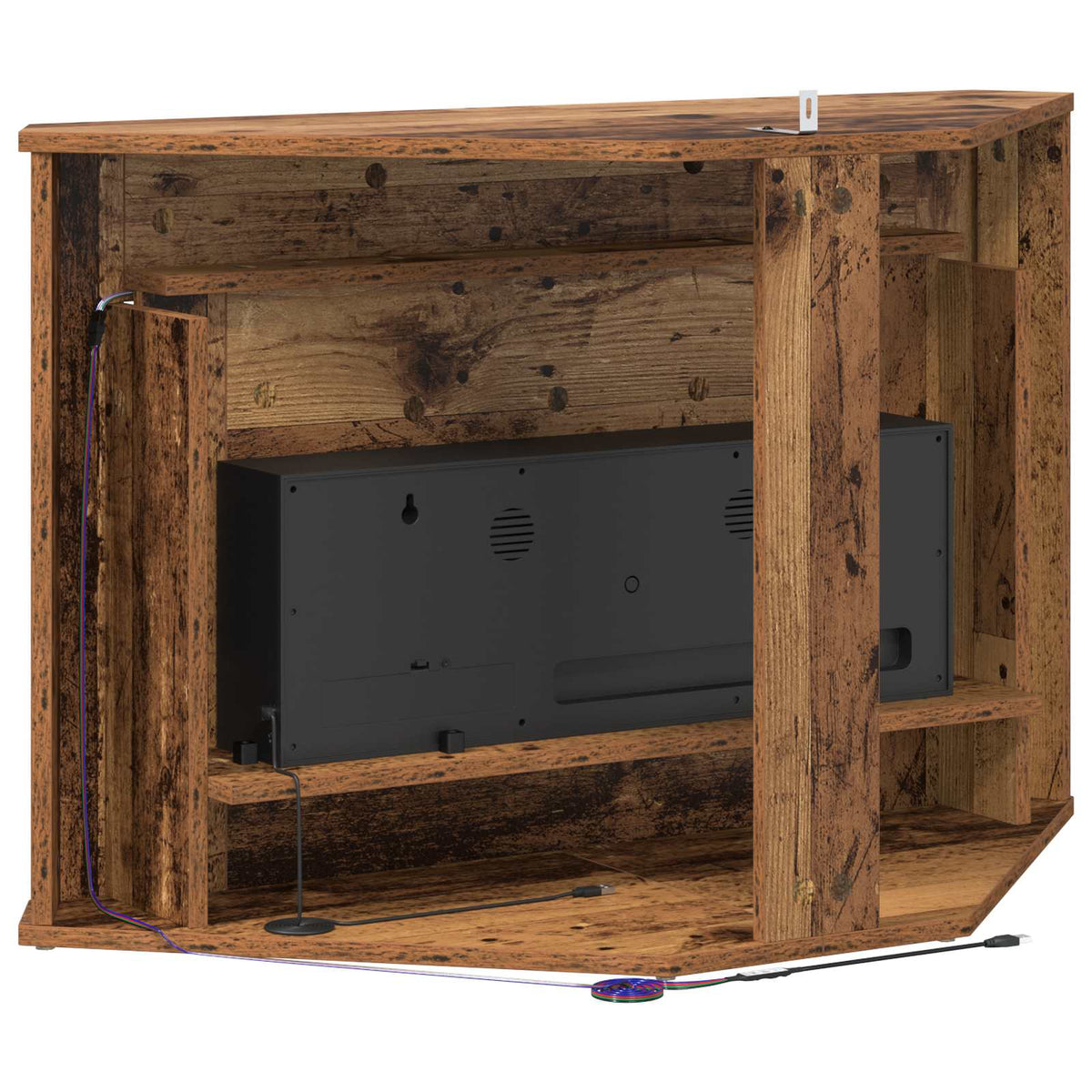 Židinys su LED juosta Sendintos medienos 95 x 42,5 x 60 cm
