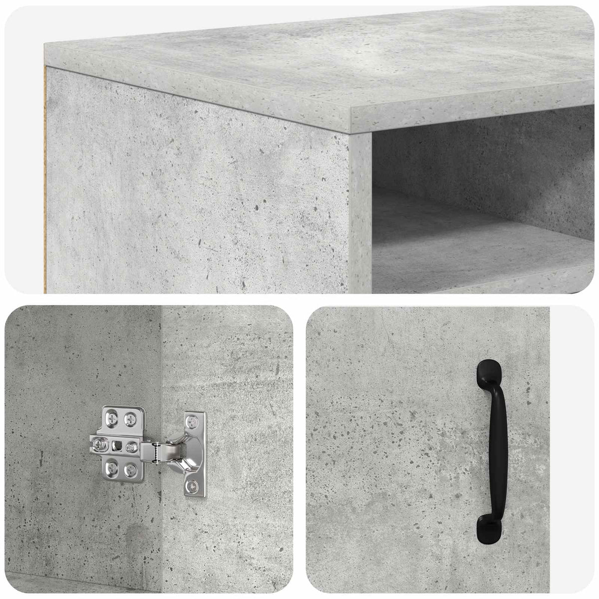 Elektrinis židinys Betono 100 x 33 x 55 cm Apdirbta mediena