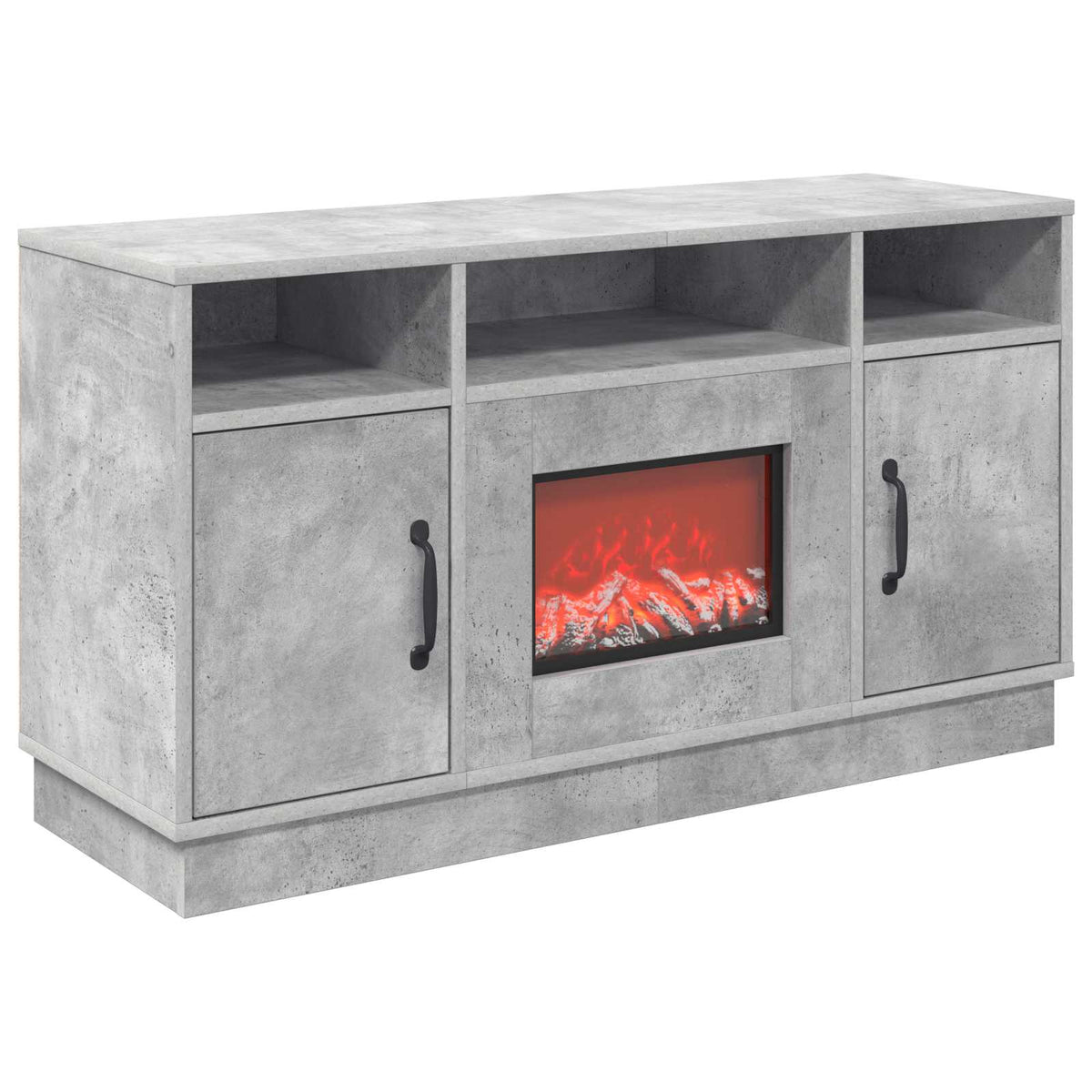 Elektrinis židinys Betono 100 x 33 x 55 cm Apdirbta mediena